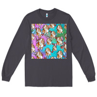 Easter Bunny With Truck Seamless Pattern Long Sleeve Tee | Teevron