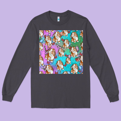 Easter Bunny With Truck Seamless Pattern Long Sleeve Tee Designed By Bundleandbundleshop