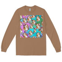 Toasted Coconut Easter Bunny With Truck Seamless Pattern Long Sleeve Tee - BundleAndBundleShop