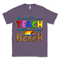 Lavender first we teach then we beach Classic Tee - Artiststas