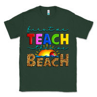 Sports Green first we teach then we beach Classic Tee - Artiststas