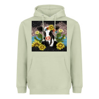 Matcha cow cactus and sunflower Heavyweight Hoodie - AdoDesignShop