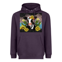 Plum cow cactus and sunflower Heavyweight Hoodie - AdoDesignShop