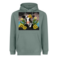 Sage cow cactus and sunflower Heavyweight Hoodie - AdoDesignShop
