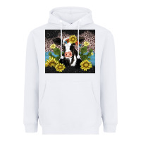 White cow cactus and sunflower Heavyweight Hoodie - AdoDesignShop