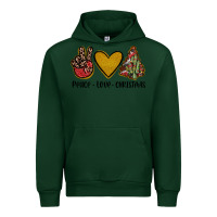 Forest Green peace love christmas Urban Hoodie - JahusDesignShop