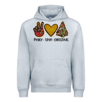 Heather Grey peace love christmas Urban Hoodie - JahusDesignShop