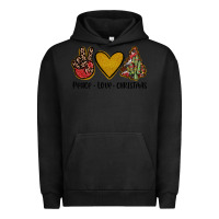 Pigment Black peace love christmas Urban Hoodie - JahusDesignShop