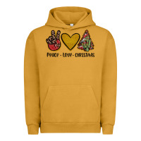 Pigment Peanut Butter peace love christmas Urban Hoodie - JahusDesignShop