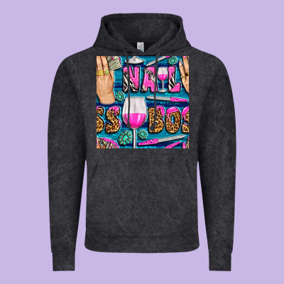 Nail Boss Money Hand And Wine With Gemstone Leopard And Zebra Seamless Vintage Hoodie Designed By Bundleandbundleshop