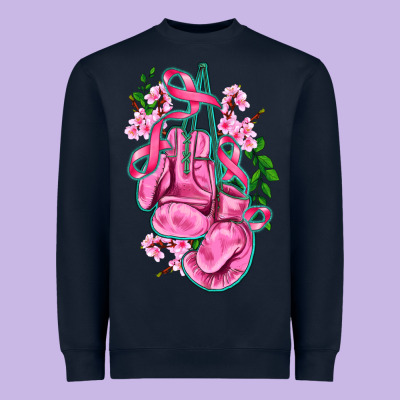 Cancer Boxing Gloves With Ribbon Heavyweight Sweatshirt Designed By Adodesignshop