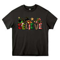 Asphalt christmas believe Heavy Core Tee - texasbilliewilder