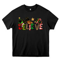 Black christmas believe Heavy Core Tee - texasbilliewilder