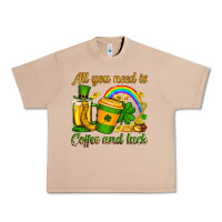 Burro St. Patrick's All you need is coffee and luck Urban Heavy Tee - OliviaCreatesArt