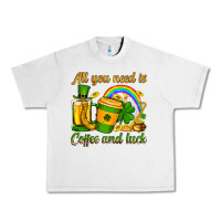 Lunar Rock St. Patrick's All you need is coffee and luck Urban Heavy Tee - OliviaCreatesArt