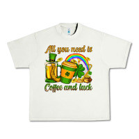 Pistachio St. Patrick's All you need is coffee and luck Urban Heavy Tee - OliviaCreatesArt