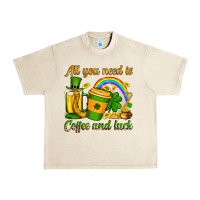 Sandshell St. Patrick's All you need is coffee and luck Urban Heavy Tee - OliviaCreatesArt