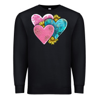 Black hearts Premium Sweatshirt - AdoDesignShop