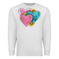 Oatmeal Heather hearts Premium Sweatshirt - AdoDesignShop