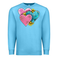 Ocean Blue hearts Premium Sweatshirt - AdoDesignShop
