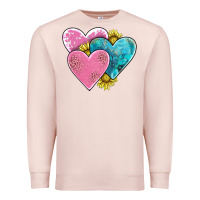 Pale Pink hearts Premium Sweatshirt - AdoDesignShop