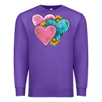 Purple hearts Premium Sweatshirt - AdoDesignShop