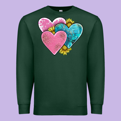 Hearts Premium Sweatshirt Designed By Adodesignshop