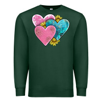 Sports Green hearts Premium Sweatshirt - AdoDesignShop