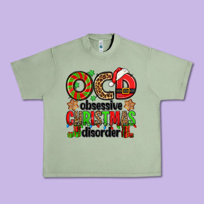 Ocd Obsessive Christmas Disorder Urban Heavy Tee Designed By Jasminsmagicworld
