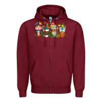 Burgundy cinco de mayo coffee cups Zipper Hoodie - AdoDesignShop