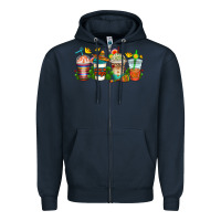 Navy cinco de mayo coffee cups Zipper Hoodie - AdoDesignShop
