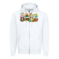 White cinco de mayo coffee cups Zipper Hoodie - AdoDesignShop