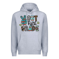 Heather Grey out fifth grade Premium Hoodie - CowhideDigitalArt