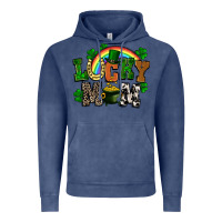 Vintage Denim lucky mom St. Patricks Day Vintage Hoodie - FaDigitalArtStudio