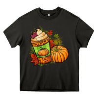 Asphalt Fall pumpkin coffee Heavy Core Tee - NancyCooperArtShop