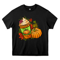 Black Fall pumpkin coffee Heavy Core Tee - NancyCooperArtShop