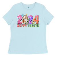 Baby Blue 2024 happy easter Ladies Tee - CowGirlArtShop