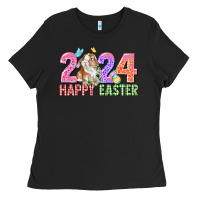 Black 2024 happy easter Ladies Tee - CowGirlArtShop
