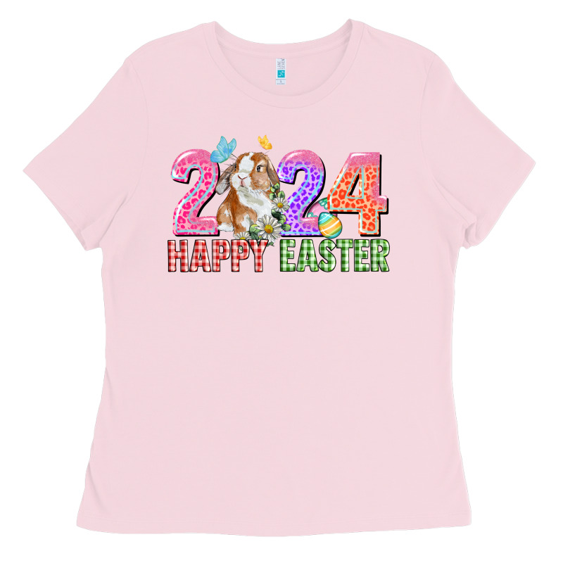 2024 Happy Easter Ladies Tee by CowGirlArtShop | Teevron