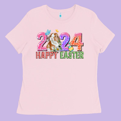 2024 Happy Easter Ladies Tee Designed By Cowgirlartshop