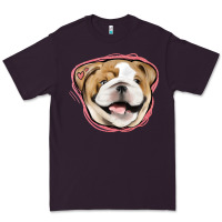 Plum bulldog pink glitter Premium Tee - Jasminsmagicworld