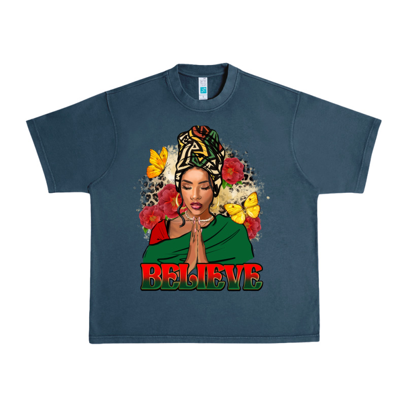 Believe Black Woman Urban Heavy Tee by FaDigitalArtStudio | Teevron