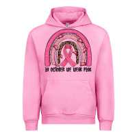 Fuchsia Pink in october we wear pink rainbow Urban Hoodie - JahusDesignShop