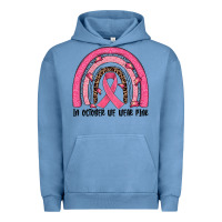 Pigment Pebble Blue in october we wear pink rainbow Urban Hoodie - JahusDesignShop