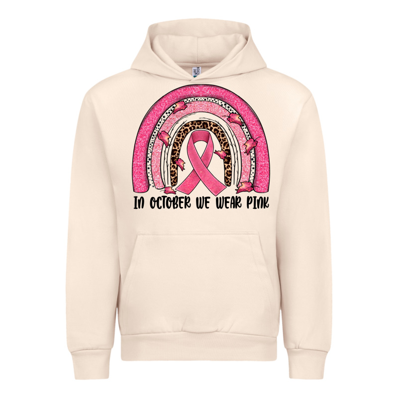 In October We Wear Pink Rainbow Urban Hoodie by JahusDesignShop | Teevron