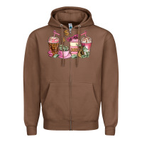 Chestnut boss lady coffee cups Zipper Hoodie - AdoDesignShop