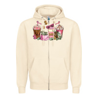 Sandshell boss lady coffee cups Zipper Hoodie - AdoDesignShop