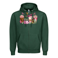 Sports Green boss lady coffee cups Zipper Hoodie - AdoDesignShop