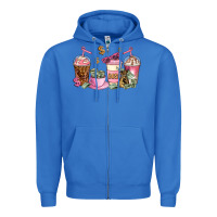 Boss Lady Coffee Cups Zipper Hoodie | Teevron
