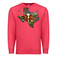 Cardinal longhorn texas map Premium Sweatshirt - AdoDesignShop